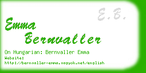 emma bernvaller business card